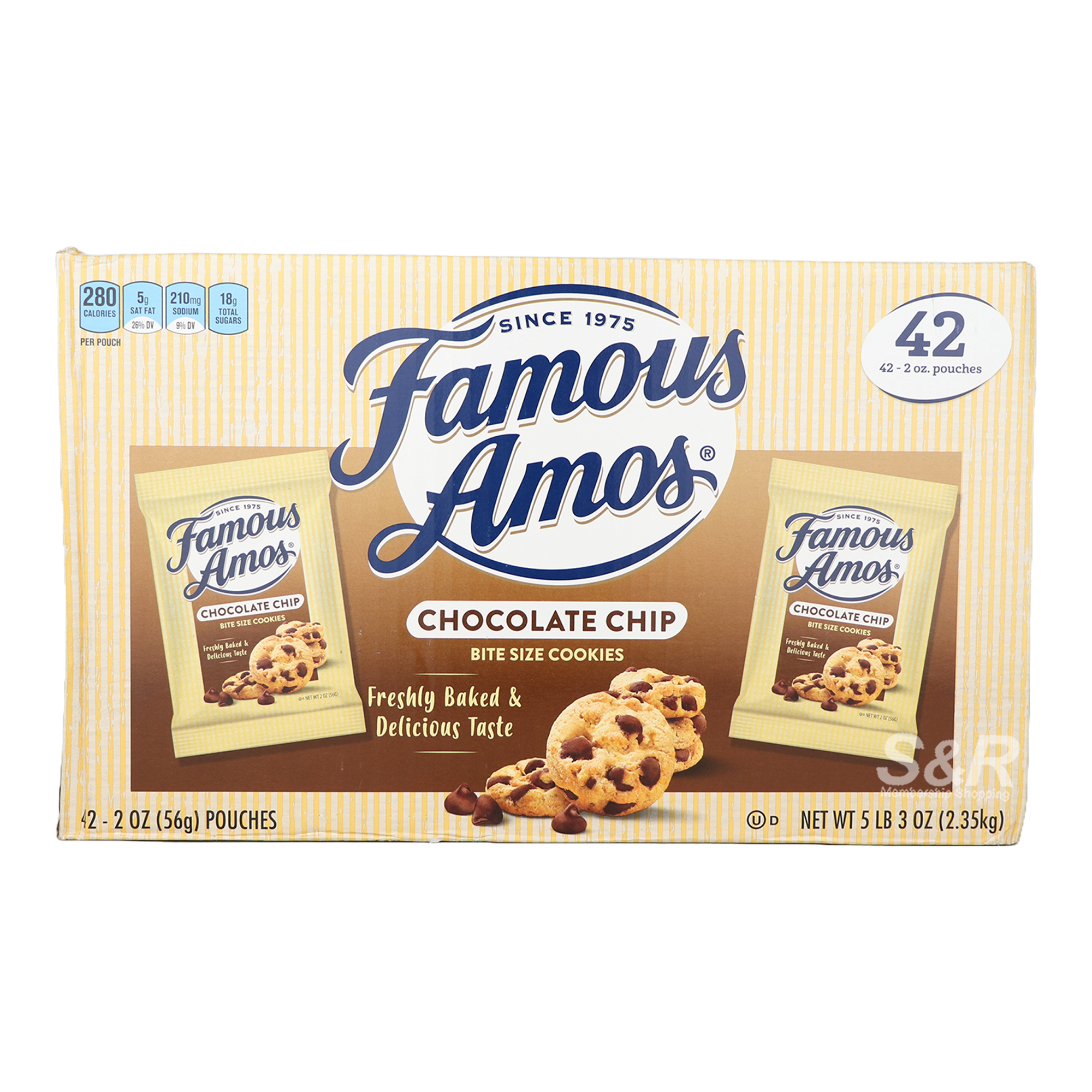 Famous Amos Chocolate Chip Cookies 2.35kg Famous Amos Chocolate Chip Cookies 2.35kg